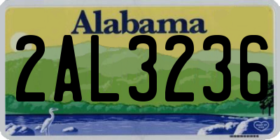 AL license plate 2AL3236