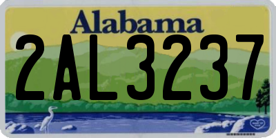 AL license plate 2AL3237