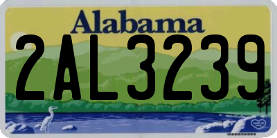 AL license plate 2AL3239