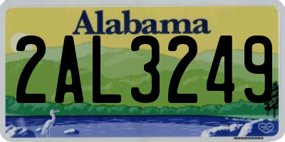 AL license plate 2AL3249