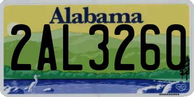 AL license plate 2AL3260