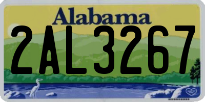 AL license plate 2AL3267