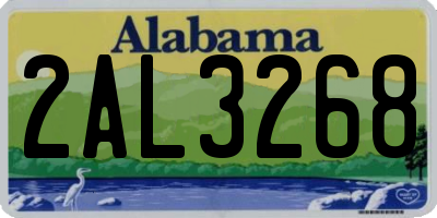 AL license plate 2AL3268