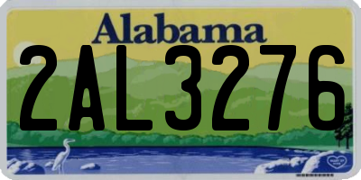 AL license plate 2AL3276
