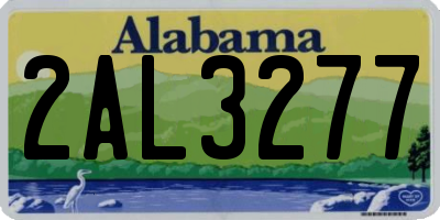 AL license plate 2AL3277