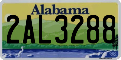 AL license plate 2AL3288