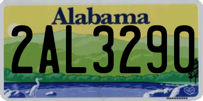 AL license plate 2AL3290