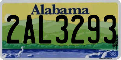 AL license plate 2AL3293