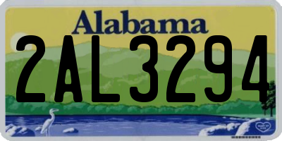 AL license plate 2AL3294