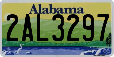 AL license plate 2AL3297