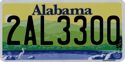 AL license plate 2AL3300