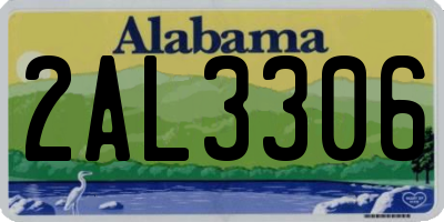 AL license plate 2AL3306