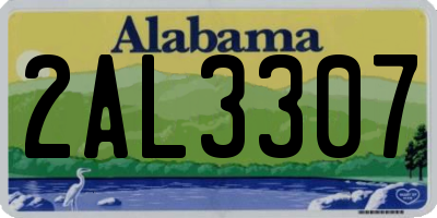 AL license plate 2AL3307