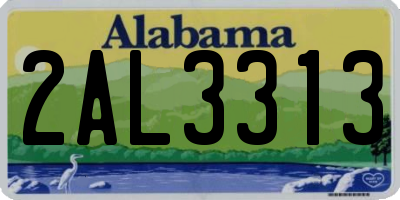 AL license plate 2AL3313
