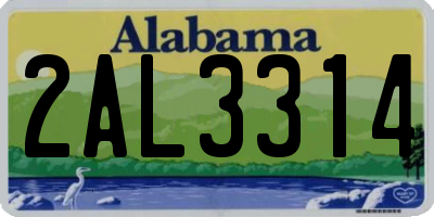AL license plate 2AL3314