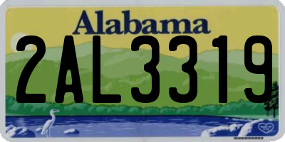 AL license plate 2AL3319