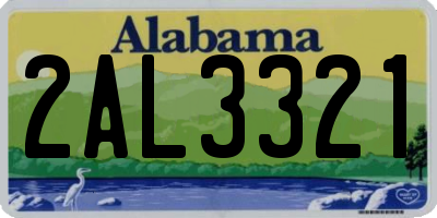 AL license plate 2AL3321