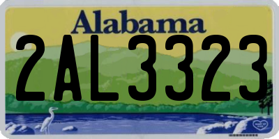 AL license plate 2AL3323