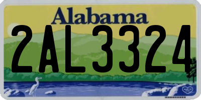 AL license plate 2AL3324