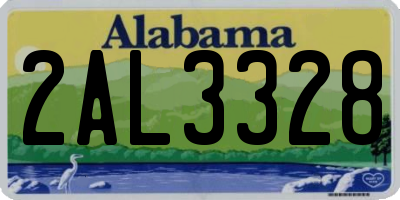 AL license plate 2AL3328