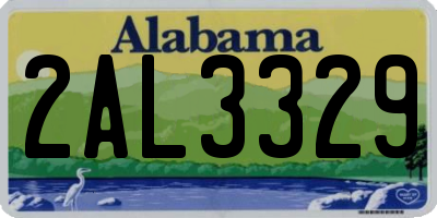 AL license plate 2AL3329