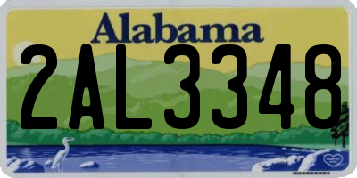 AL license plate 2AL3348