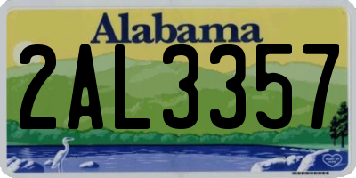 AL license plate 2AL3357