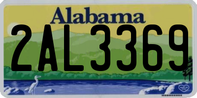 AL license plate 2AL3369