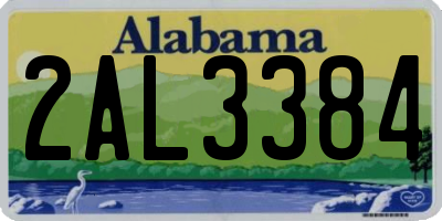 AL license plate 2AL3384