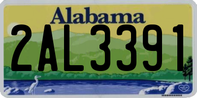 AL license plate 2AL3391
