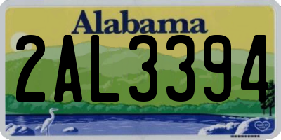 AL license plate 2AL3394