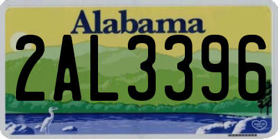 AL license plate 2AL3396