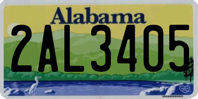 AL license plate 2AL3405
