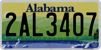 AL license plate 2AL3407