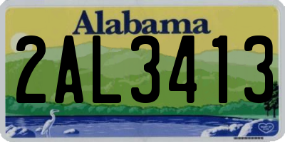 AL license plate 2AL3413
