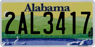 AL license plate 2AL3417