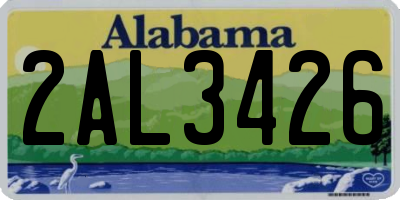 AL license plate 2AL3426