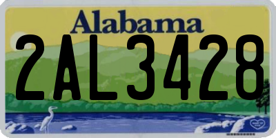 AL license plate 2AL3428