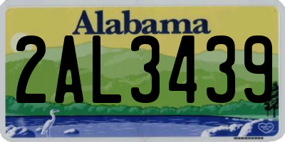AL license plate 2AL3439