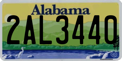 AL license plate 2AL3440