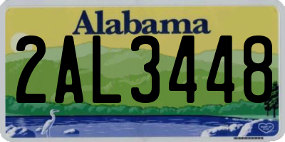 AL license plate 2AL3448