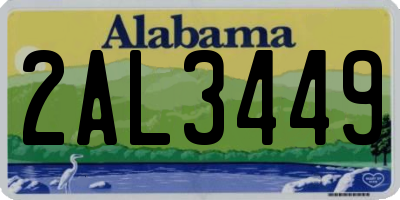 AL license plate 2AL3449