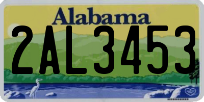AL license plate 2AL3453