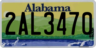 AL license plate 2AL3470