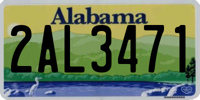 AL license plate 2AL3471