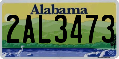 AL license plate 2AL3473