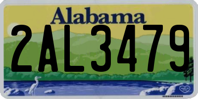 AL license plate 2AL3479