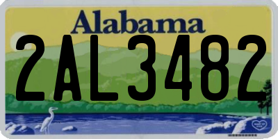 AL license plate 2AL3482