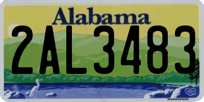 AL license plate 2AL3483