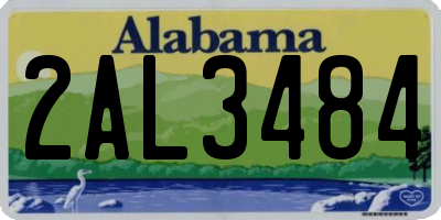 AL license plate 2AL3484